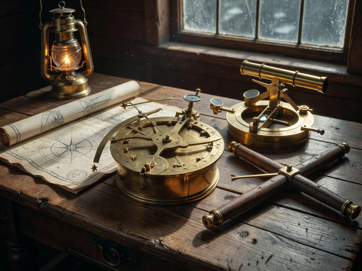 Golden astrolabe and celestial navigation tools
